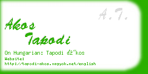 akos tapodi business card